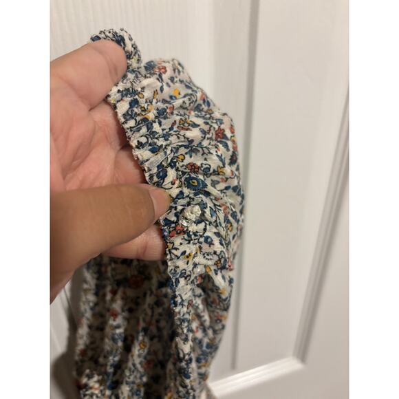 Madewell smock-waist peasant dress in blossoming vines sz large. Missing lining - Picture 11 of 14